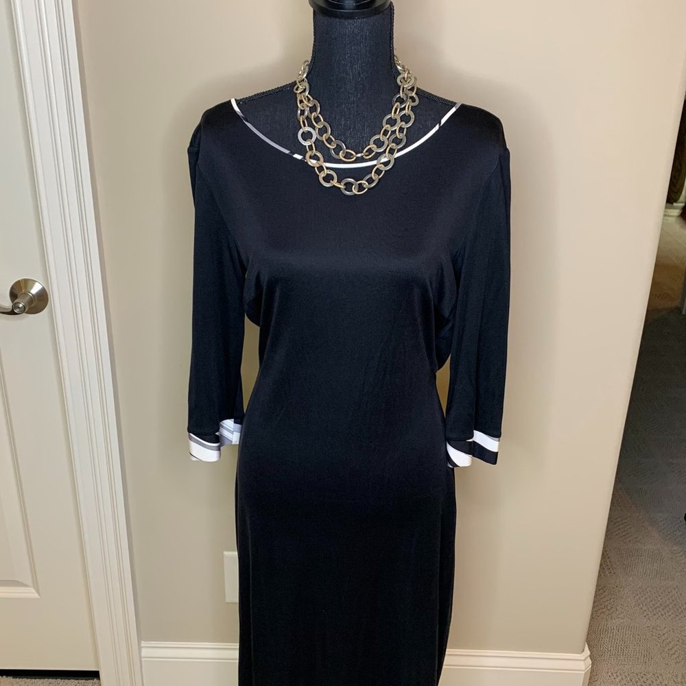 EMILIO PUCCI, SIZE 44/10, BLACK COCKTAIL DRESS